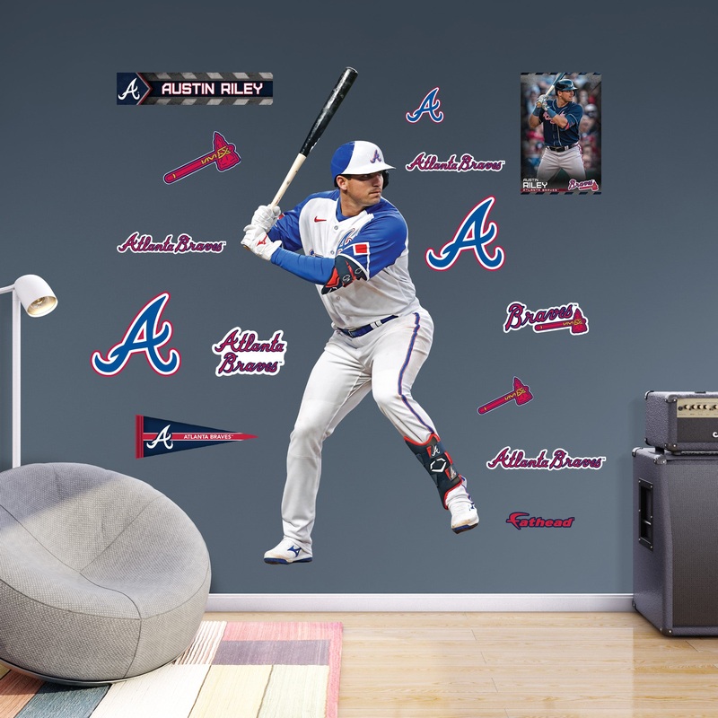 Austin Riley – RealBig City Connect Collection – Official MLB – Atlanta Braves – Reusable Vinyl Wall Decals