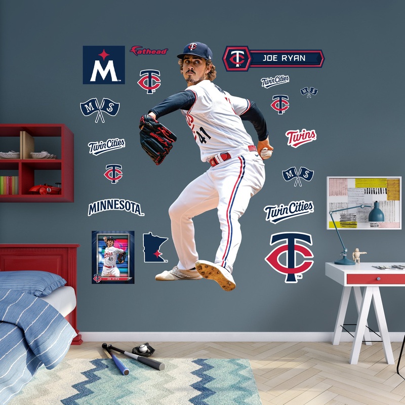Joe Ryan – RealBig Collection – Official MLB – Minnesota Twins – Reusable Vinyl Wall Decals