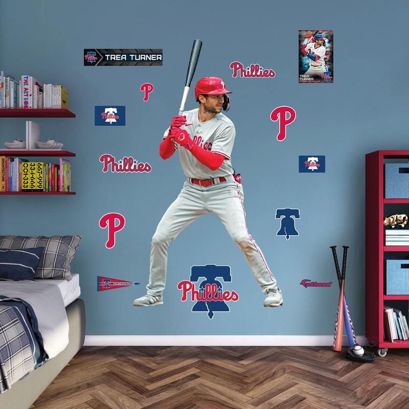 Trea Turner – RealBig Collection – Official MLB – Philadelphia Phillies – Reusable Vinyl Wall Decals