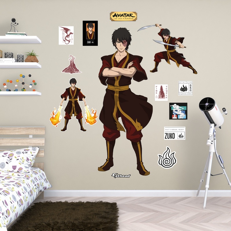 Zuko – Avatar The Last Airbender – RealBig Collection – Official Nickelodeon – Reusable Vinyl Wall Decals