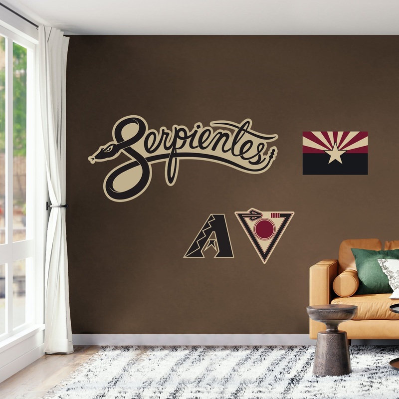 Arizona Diamondbacks – RealBig City Connect Logo Collection – Official MLB – Reusable Vinyl Wall Decals