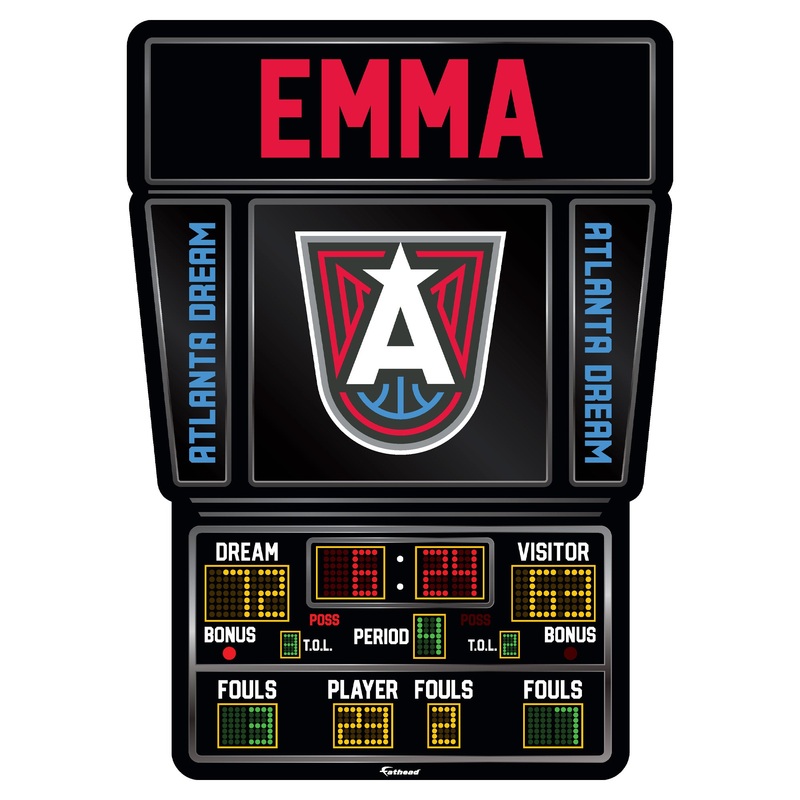 Atlanta Dream – Scoreboard Graphic – With Personalized Name – Official WNBA – Vinyl Transfer Decal