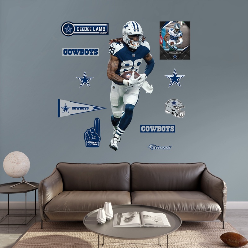 CeeDee Lamb – RealBig Throwback Collection – Official NFL – Dallas Cowboys – Reusable Vinyl Wall Decals
