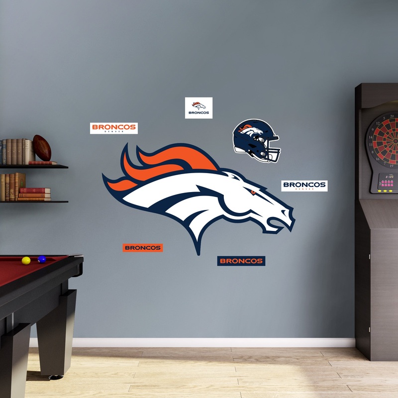 Denver Broncos – RealBig Logo Collection – Official NFL – Reusable Vinyl Wall Decals