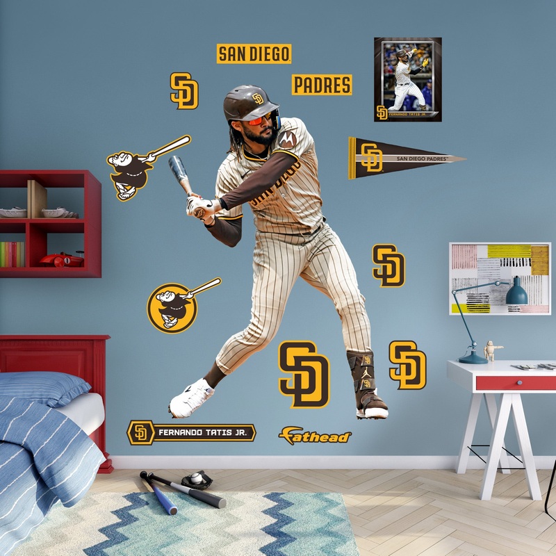 Fernando Tatis Jr. – RealBig Swing Collection – Official MLB – San Diego Padres – Reusable Vinyl Wall Decals