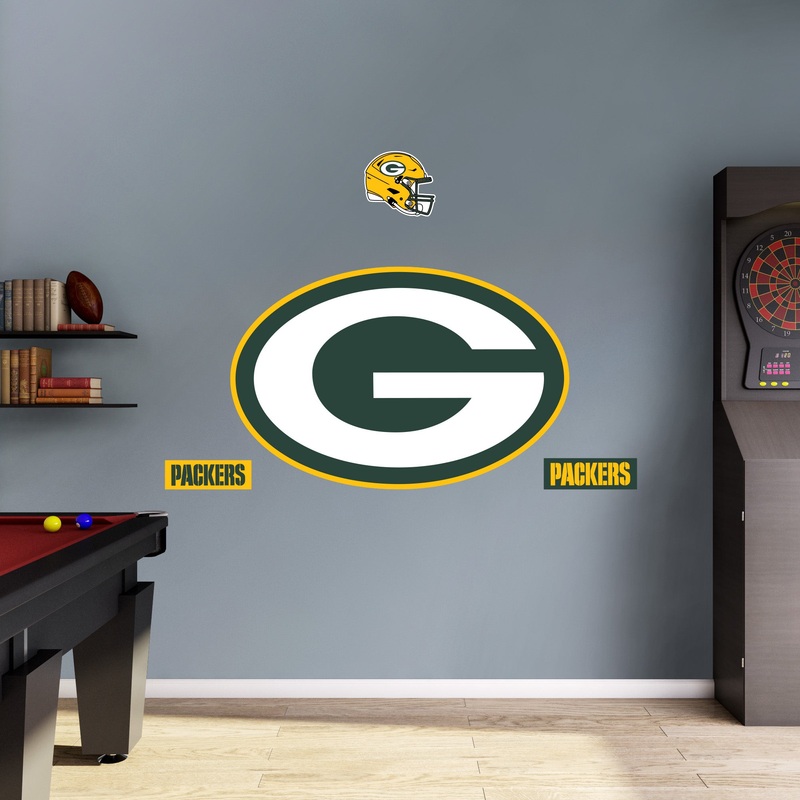 Green Bay Packers – RealBig Logo Collection – Official NFL – Reusable Vinyl Wall Decals