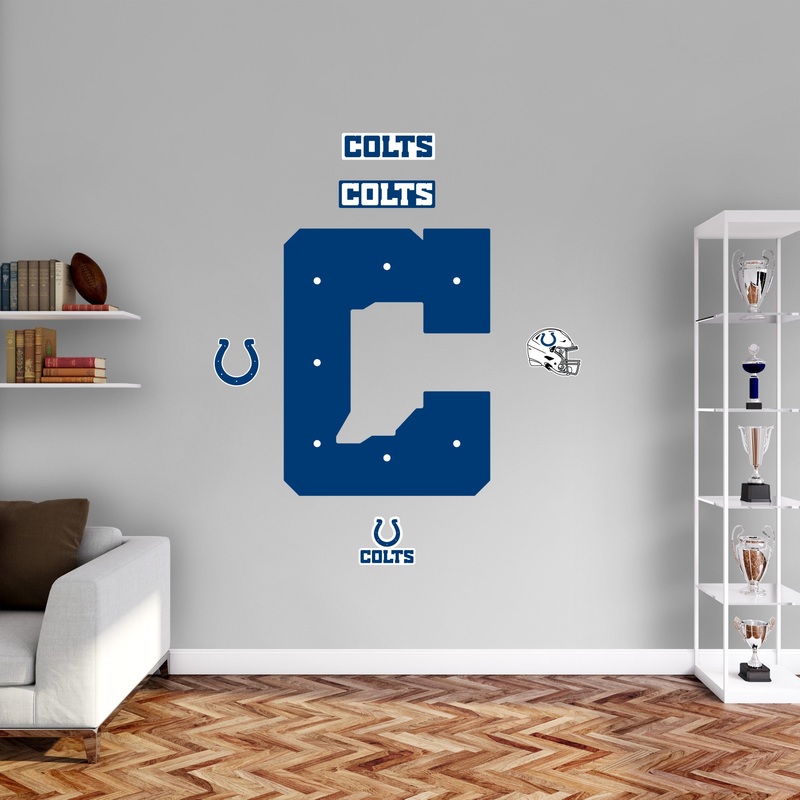 Indianapolis Colts – RealBig C Logo Collection – Official NFL – Reusable Vinyl Wall Decals