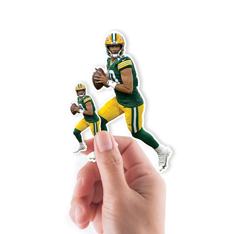 Jordan Love – 5 Minis (Mixed Sizes) – Official NFL – Green Bay Packers – Reusable Vinyl Decals