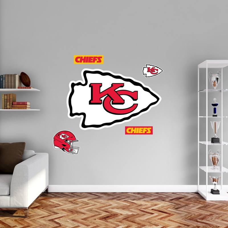 Kansas City Chiefs – RealBig Logo Collection – Official NFL – Reusable Vinyl Wall Decals