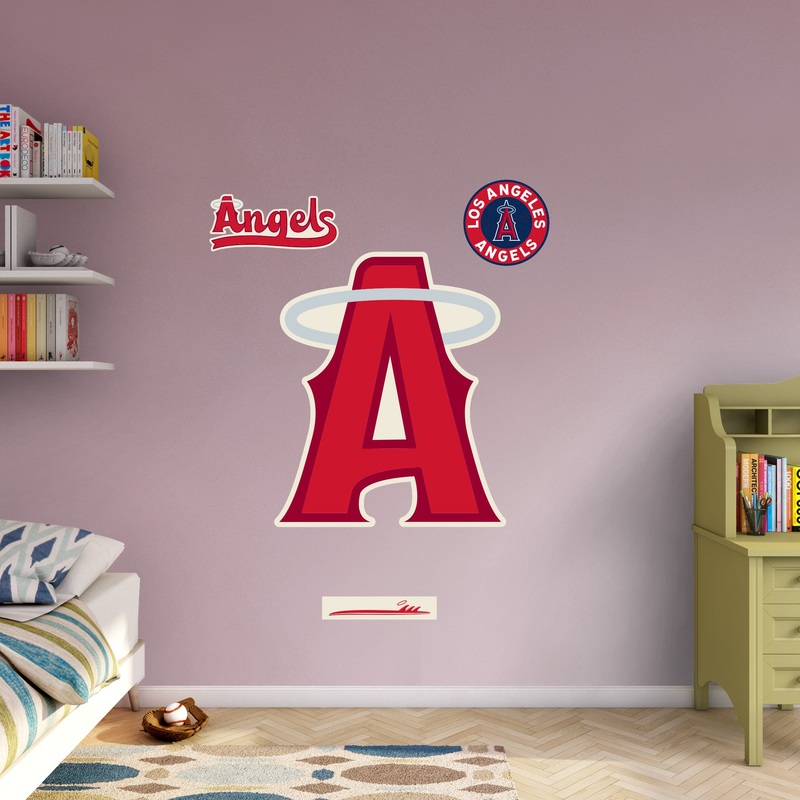 Los Angeles Angels – RealBig City Connect Logo Collection – Official MLB – Reusable Vinyl Wall Decals