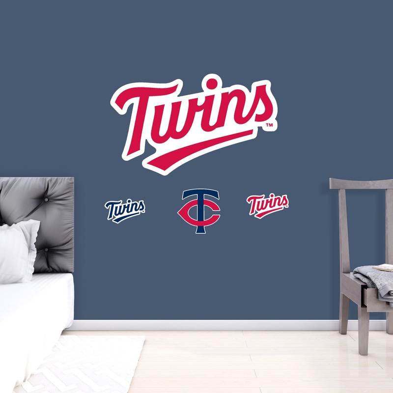 Minnesota Twins – RealBig Alternate Logo Collection – Official MLB – Reusable Vinyl Wall Decals