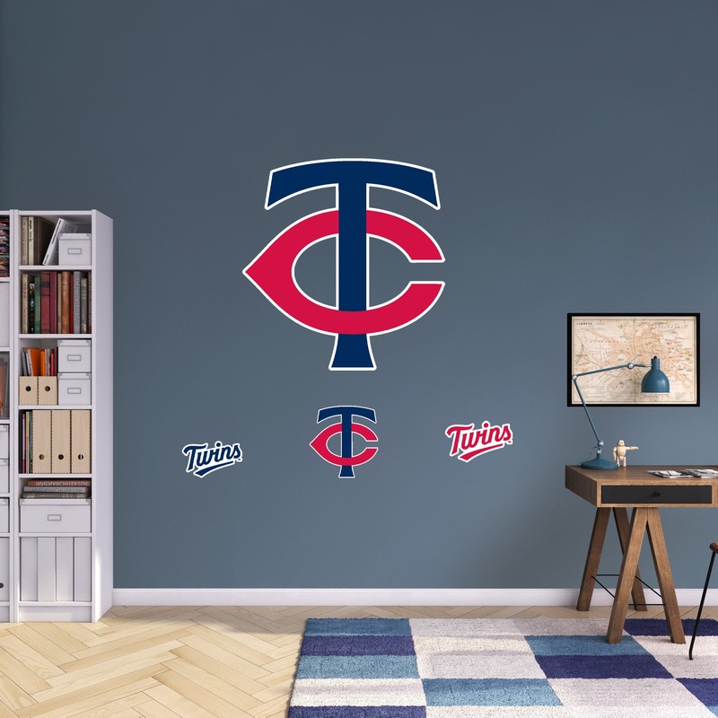 Minnesota Twins – RealBig Logo Collection – Official MLB – Reusable Vinyl Wall Decals