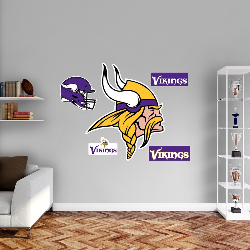 Minnesota Vikings – RealBig Logo Collection – Official NFL – Reusable Vinyl Wall Decals