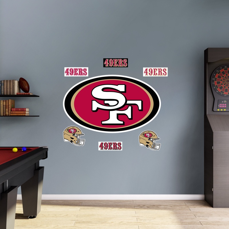 San Francisco 49ers – RealBig Logo Collection – Official NFL – Reusable Vinyl Wall Decals
