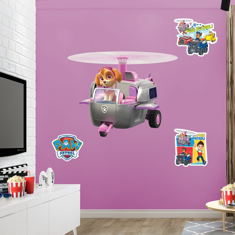 Skye – Paw Patrol – RealBig Vehicle Collection – Official Nickelodeon – Reusable Vinyl Wall Decals