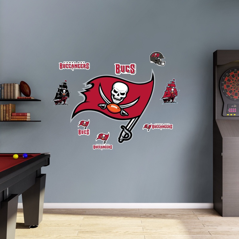 Tampa Bay Buccaneers – RealBig Logo Collection – Official NFL – Reusable Vinyl Wall Decals