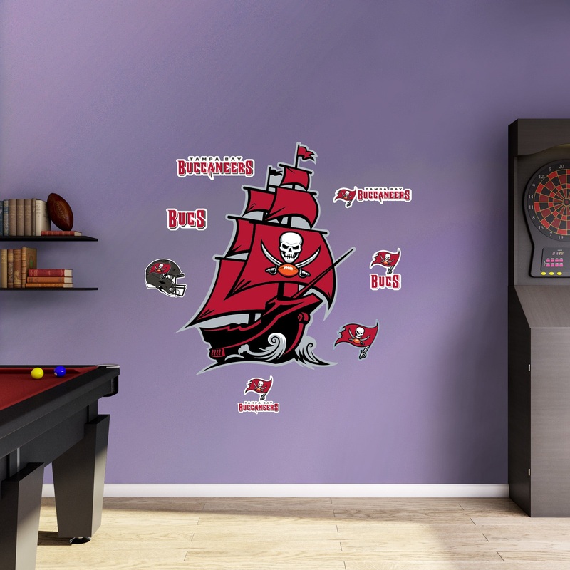 Tampa Bay Buccaneers – RealBig Pirate Ship Logo Collection – Official NFL – Reusable Vinyl Wall Decals #3