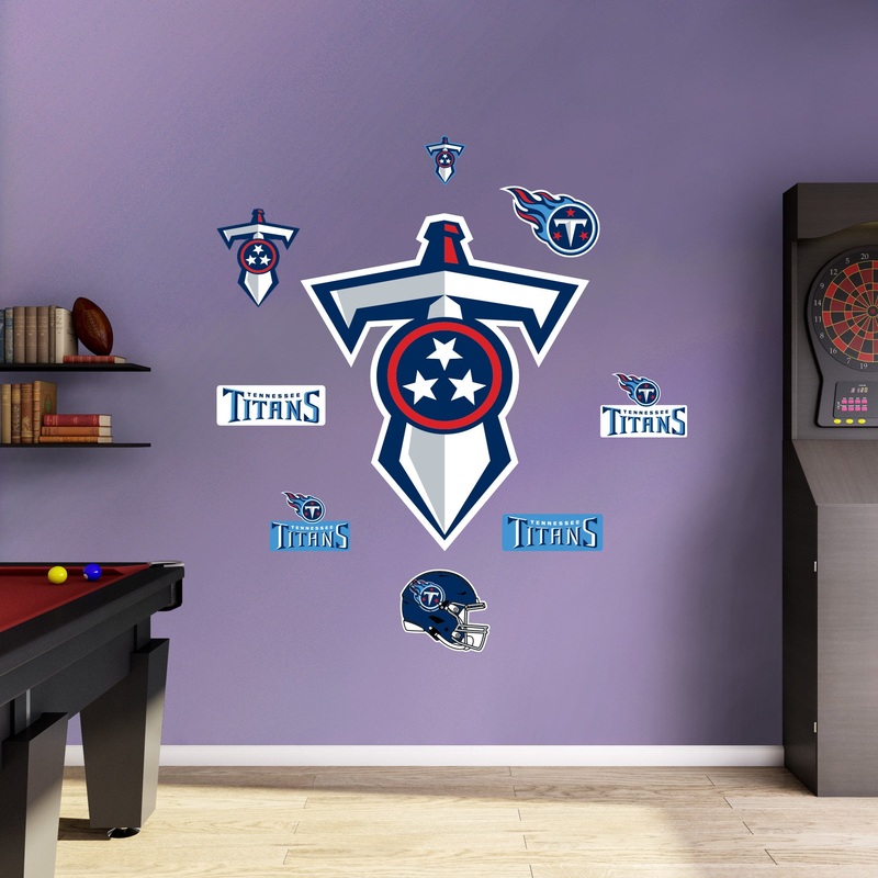 Tennessee Titans – RealBig Sword Logo Collection – Official NFL – Reusable Vinyl Wall Decals