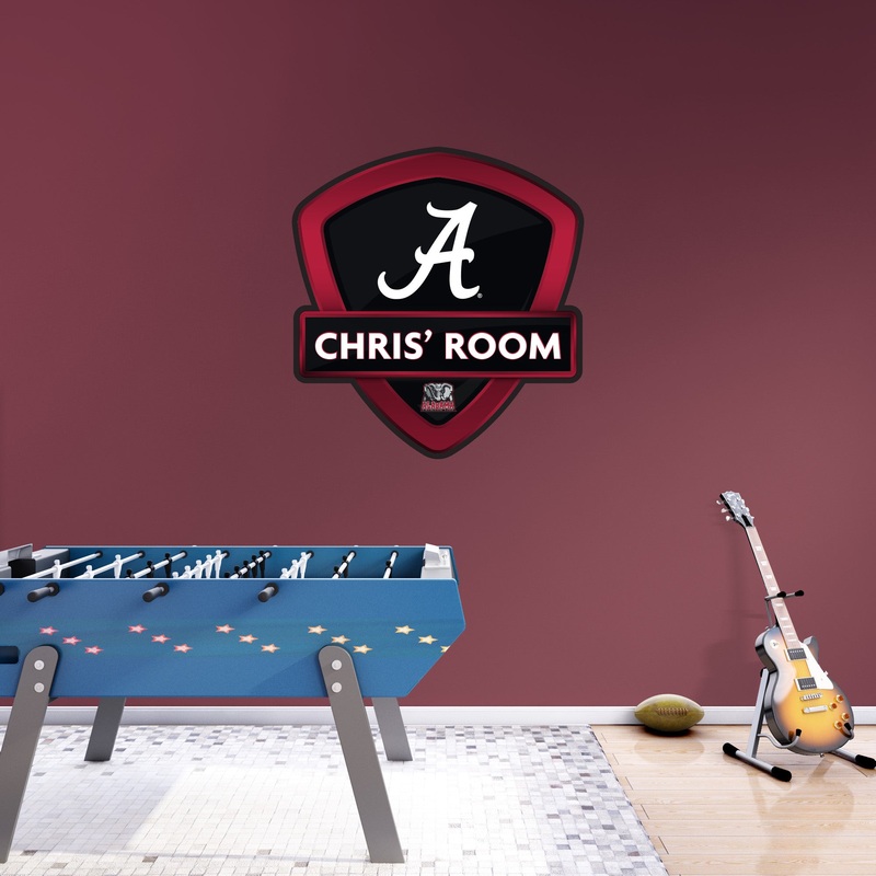 Alabama Crimson Tide – Badge – With Personalized Name – Official NCAA – Vinyl Transfer Decal