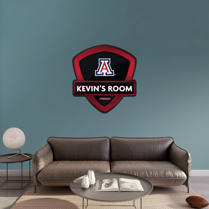 Arizona Wildcats – Badge – With Personalized Name – Official NCAA – Vinyl Transfer Decal