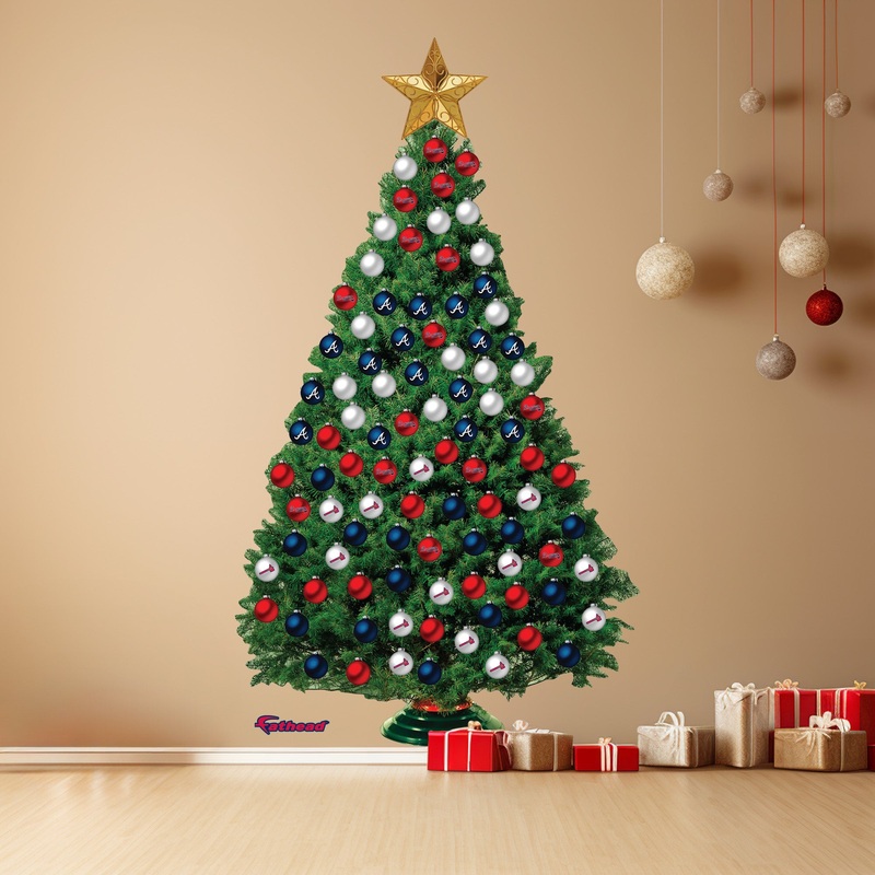 Atlanta Braves – Decorate Your Own Christmas Tree – Official MLB – Reusable Vinyl Wall Decals