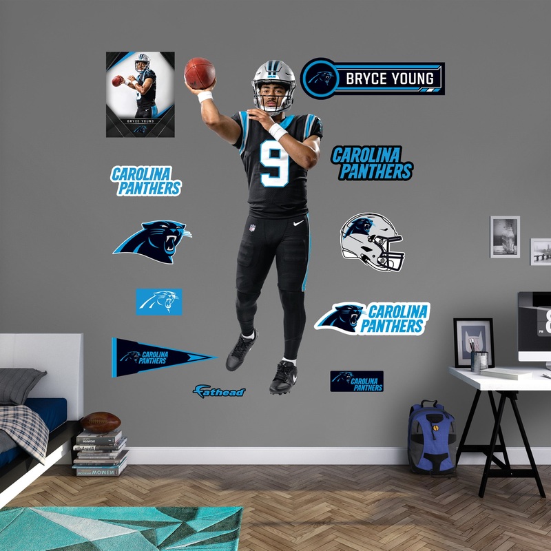 Bryce Young – RealBig Preseason Collection – Official NFL – Carolina Panthers – Reusable Vinyl Wall Decals