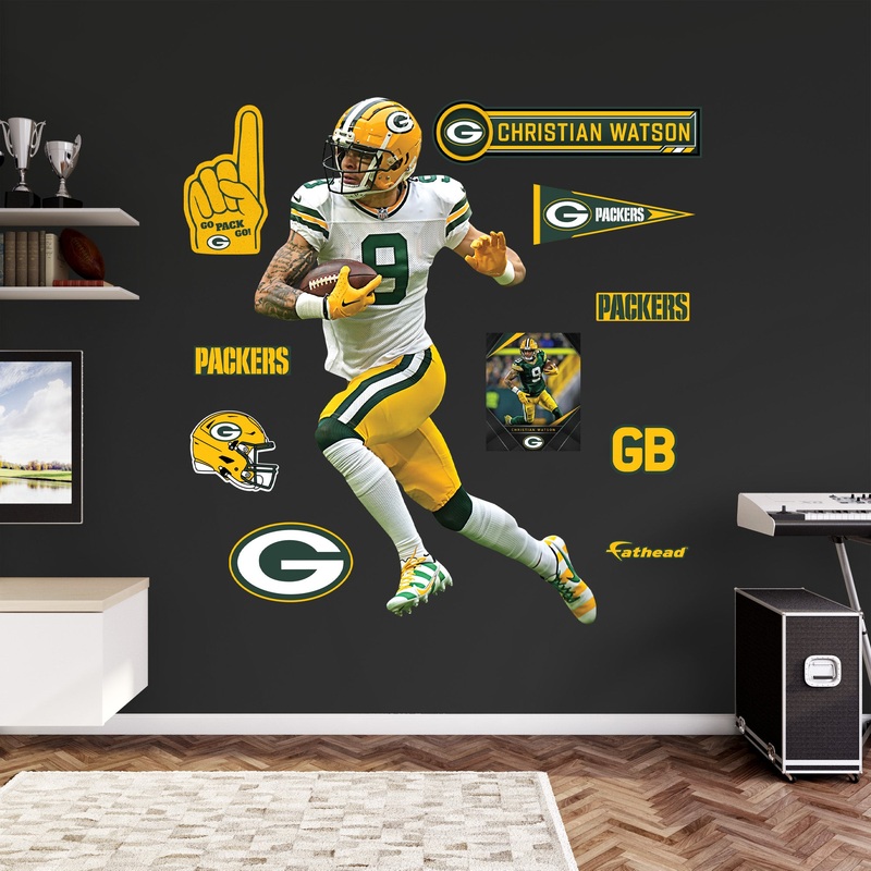 Christian Watson – RealBig Collection – Official NFL – Green Bay Packers – Reusable Vinyl Wall Decals #2