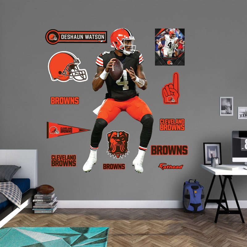 Deshaun Watson – RealBig Collection – Official NFL – Cleveland Browns – Reusable Vinyl Wall Decals