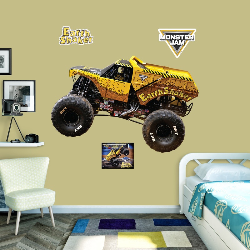 EarthShaker – Monster Jam – RealBig Collection – Official Monster Jam – Reusable Vinyl Wall Decals