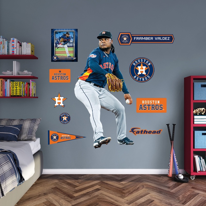Framber Valdez – RealBig Collection – Official MLB – Houston Astros – Reusable Vinyl Wall Decals