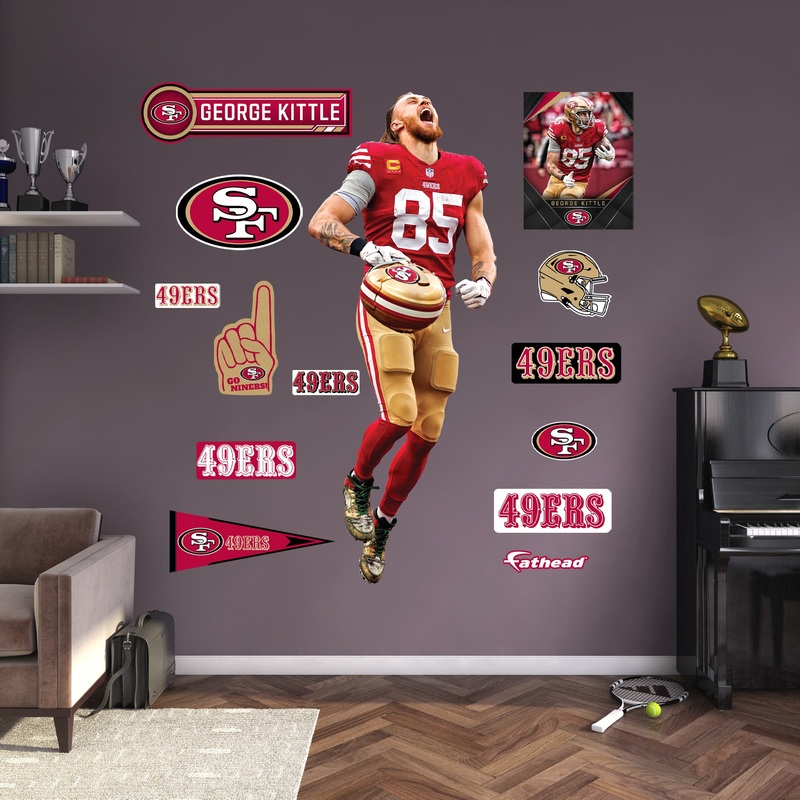 George Kittle Celebration – RealBig Collection – Official NFL – San Francisco 49ers – Reusable Vinyl Wall Decals