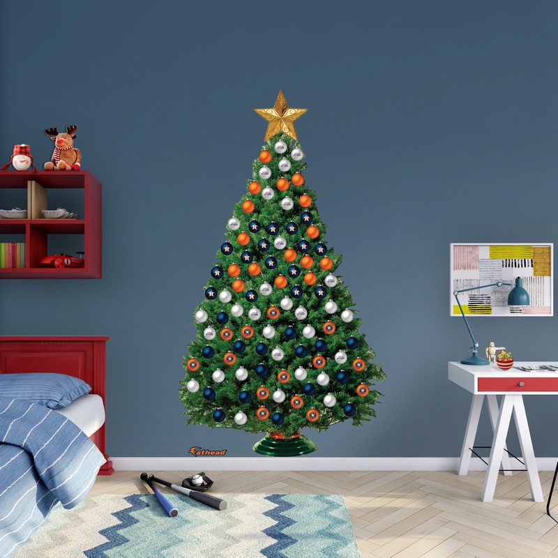 Houston Astros – Decorate Your Own Christmas Tree – Official MLB – Reusable Vinyl Wall Decals