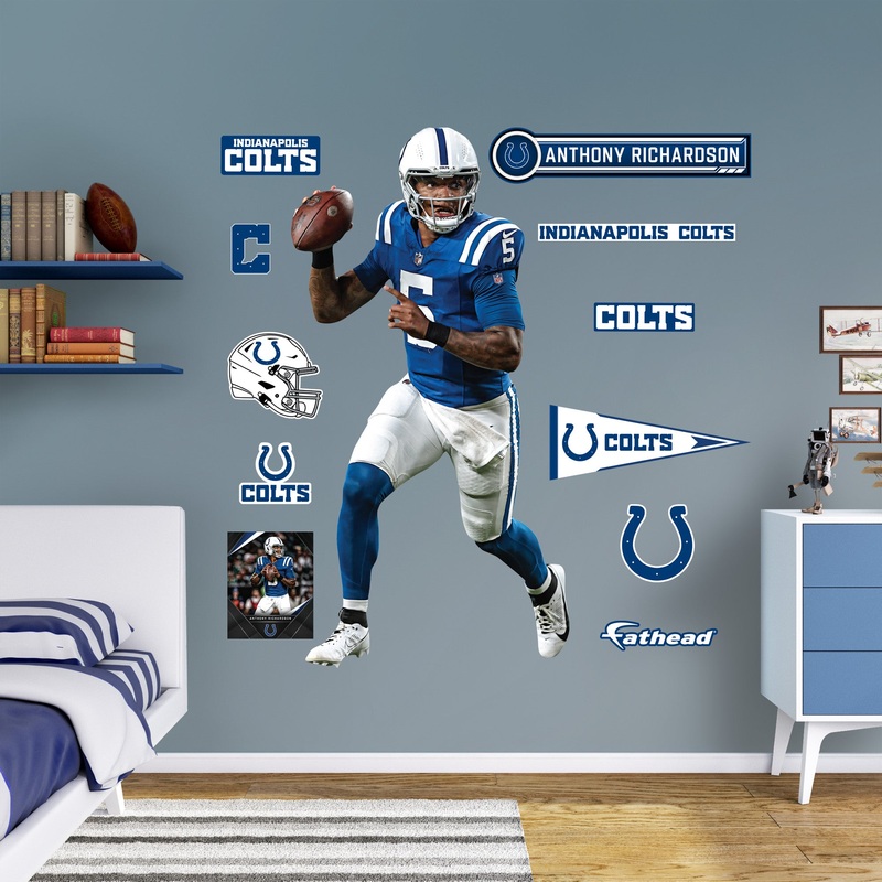 Indianapolis Colts – RealBig Anthony Richardson Pass Collection – Official NFL – Reusable Vinyl Wall Decals