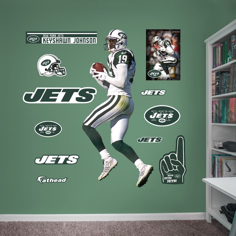 Keyshawn Johnson Legend – RealBig Collection – Official NFL – New York Jets – Reusable Vinyl Wall Decals