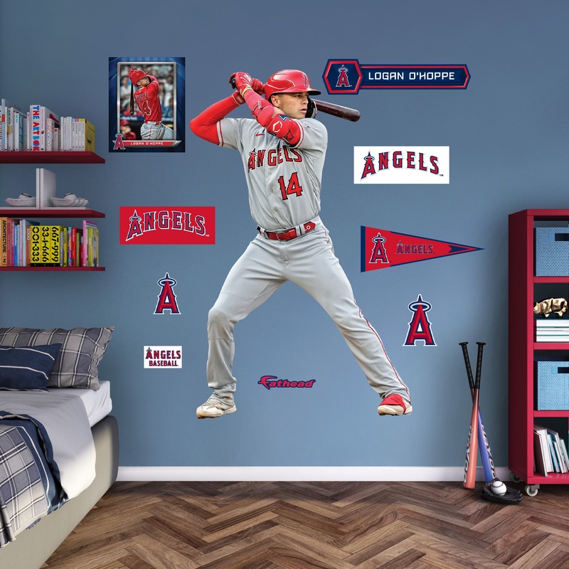 Logan O’Hoppe – RealBig Collection – Official MLB – Los Angeles Angels – Reusable Vinyl Wall Decals