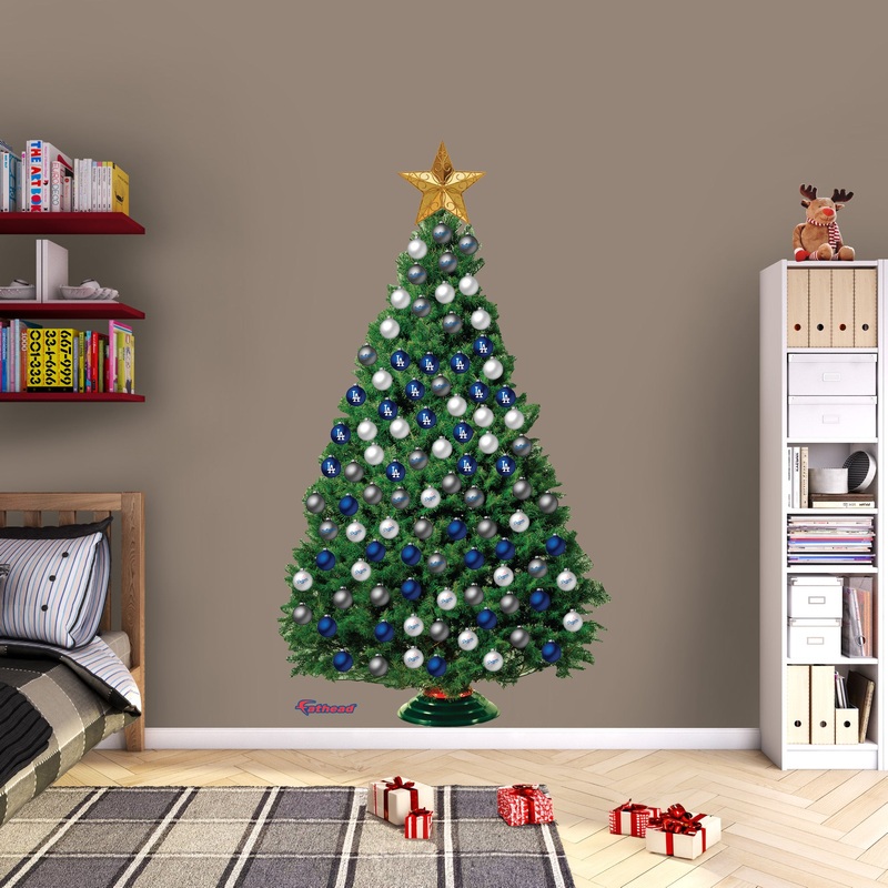 Los Angeles Dodgers – Decorate Your Own Christmas Tree – Official MLB – Reusable Vinyl Wall Decals