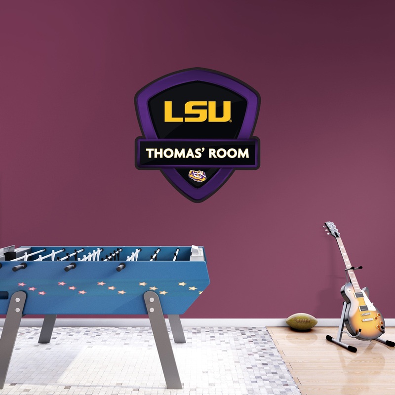 LSU Tigers – Badge – With Personalized Name – Official NCAA – Vinyl Transfer Decal