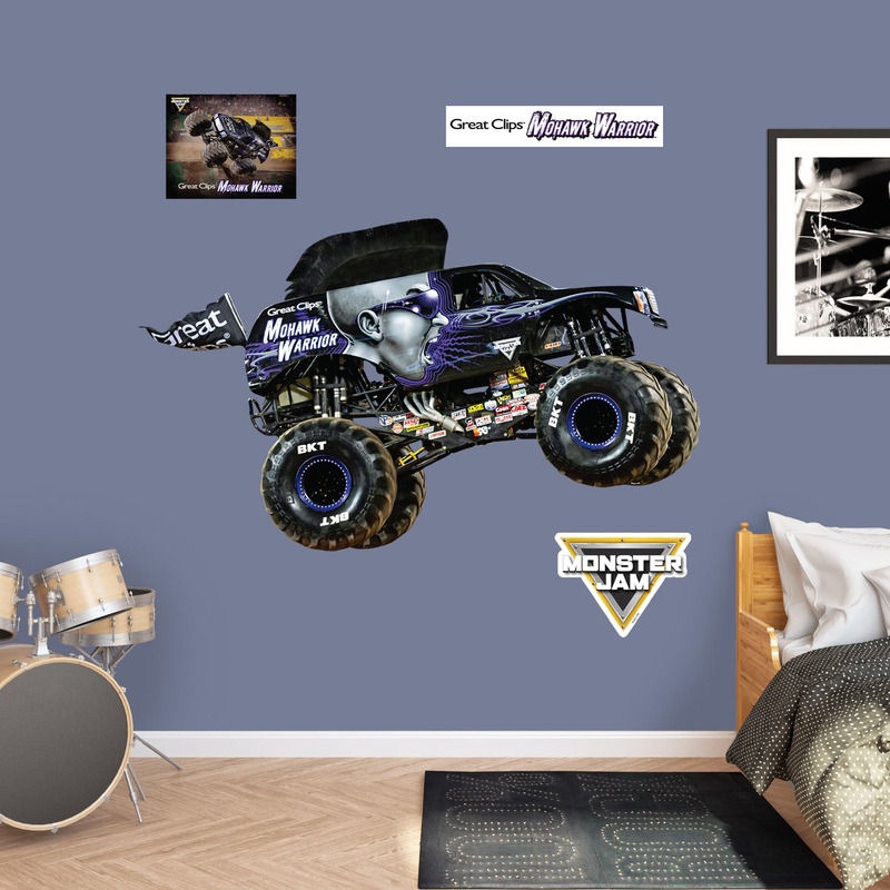 Mohawk Warrior – Monster Jam – RealBig Collection – Official Monster Jam – Reusable Vinyl Wall Decals