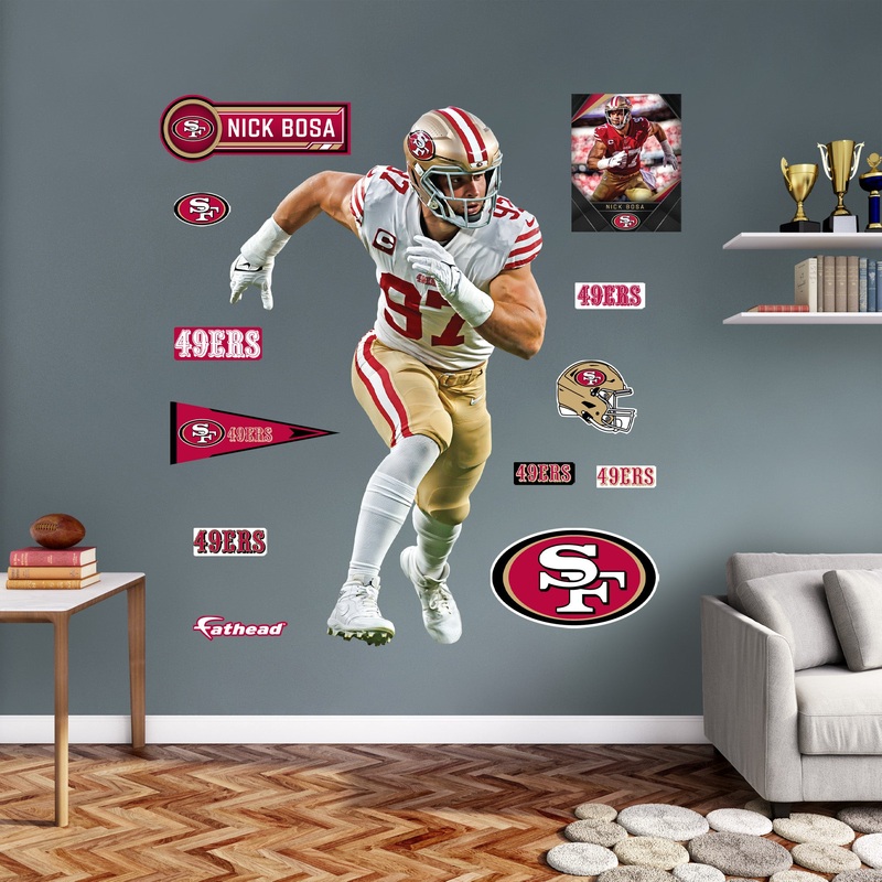 Nick Bosa – RealBig Collection – Official NFL – San Francisco 49ers – Reusable Vinyl Wall Decals #2