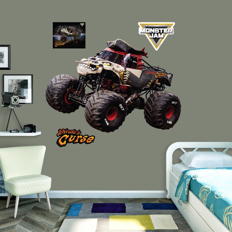 Pirate’s Curse – RealBig Character Collection – Official Monster Jam – Reusable Vinyl Wall Decals