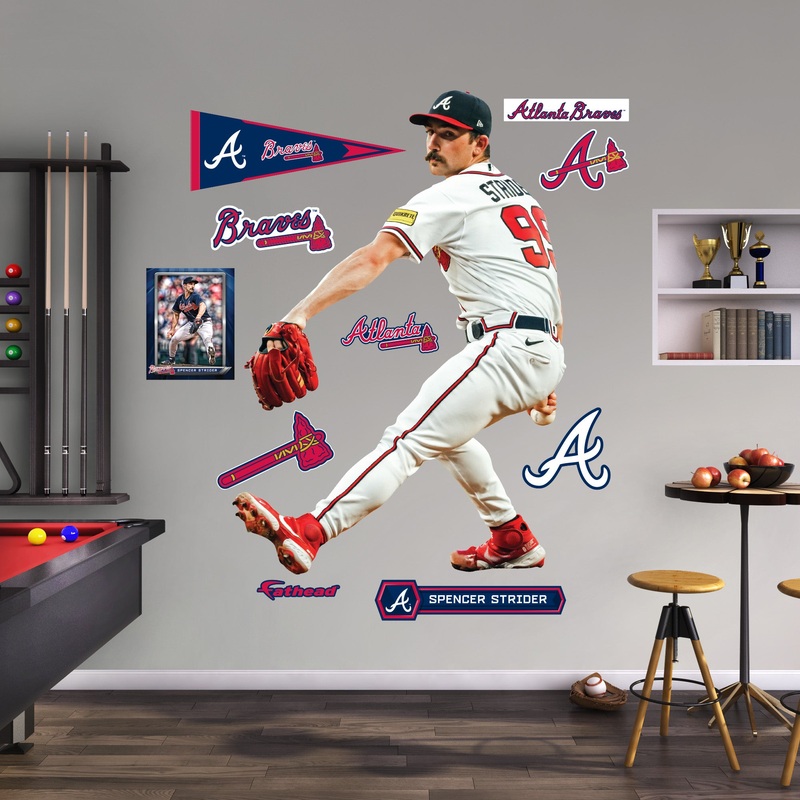 Spencer Strider – RealBig Collection – Official MLB – Atlanta Braves – Reusable Vinyl Wall Decals #2