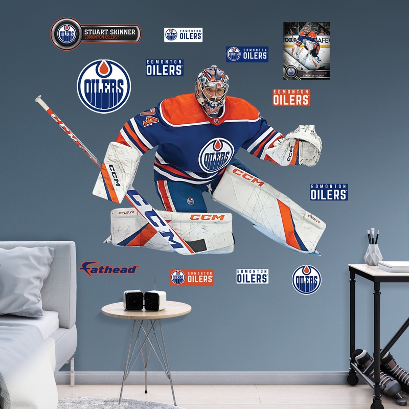 Stuart Skinner – RealBig Collection – Official NHL – Edmonton Oilers – Reusable Vinyl Wall Decals