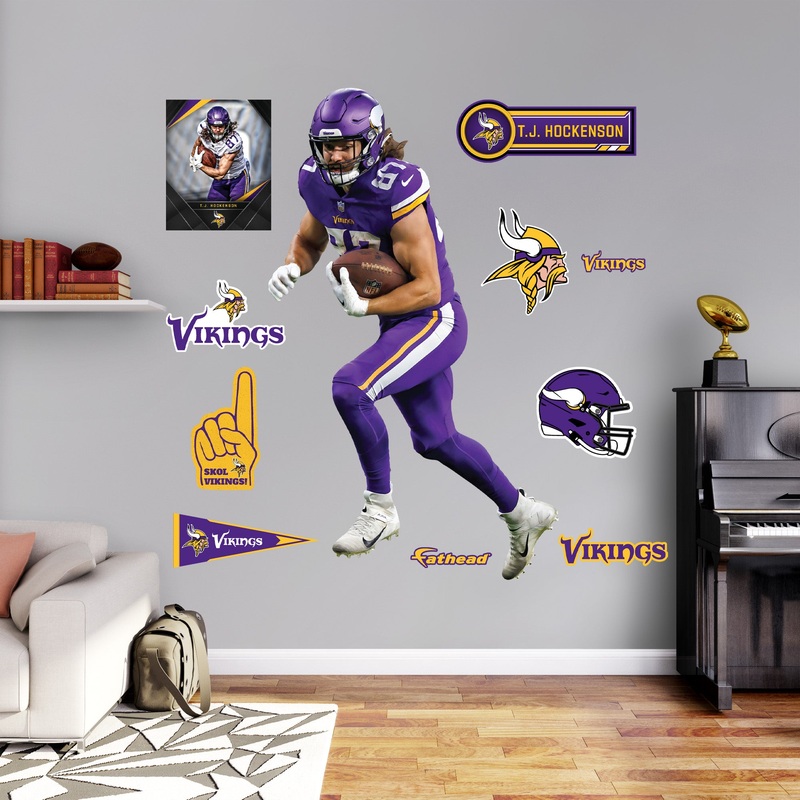 T.J. Hockenson – RealBig Collection – Official NFL – Minnesota Vikings – Reusable Vinyl Wall Decals