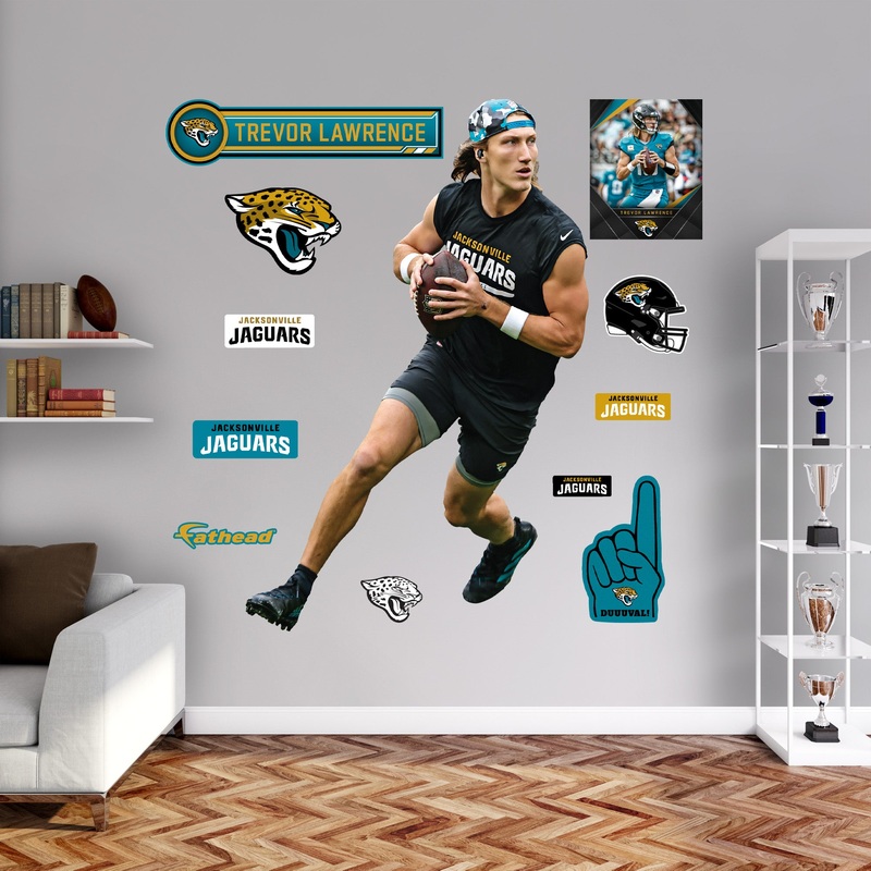 Trevor Lawrence – RealBig Warmups Collection – Official NFL – Jacksonville Jaguars – Reusable Vinyl Wall Decals
