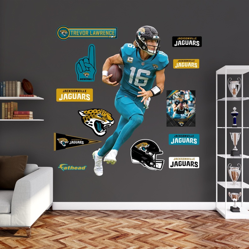 Trevor Lawrence Rush – RealBig Collection – Official NFL – Jacksonville Jaguars – Reusable Vinyl Wall Decals