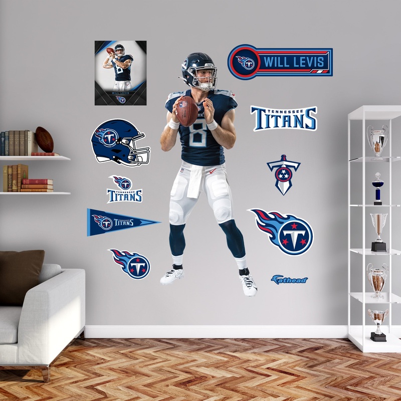 Will Levis – RealBig Preseason Collection – Official NFL – Tennessee Titans – Reusable Vinyl Wall Decals