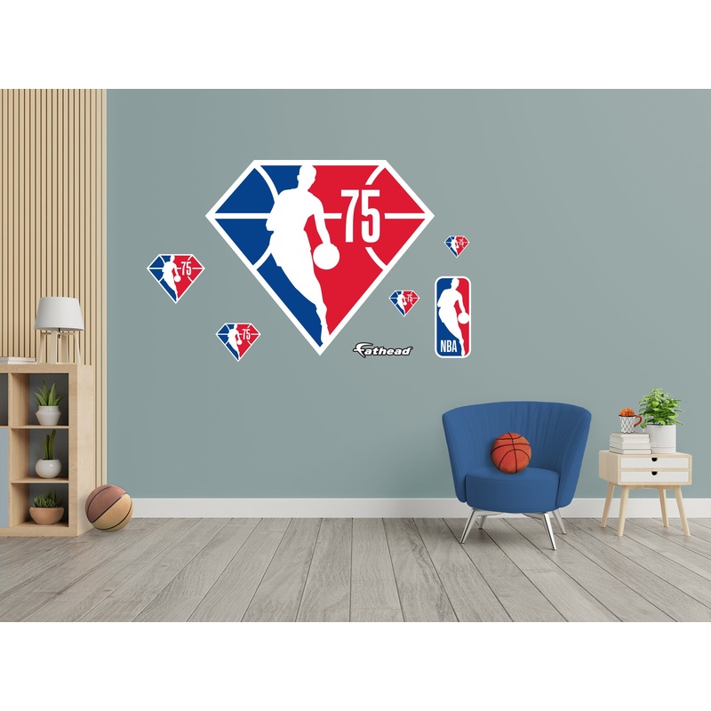 75th Anniversary – RealBig Logo Collection – Official NBA – Reusable Vinyl Wall Decals
