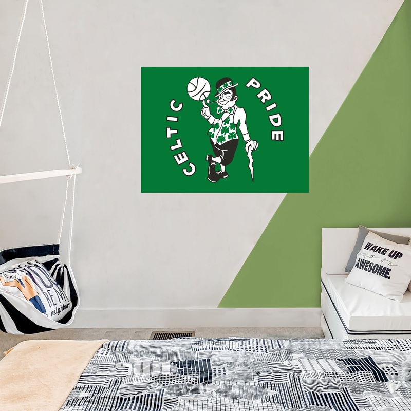Boston Celtics – RealBig Hype Logo Collection – Official NBA – Reusable Vinyl Wall Decals