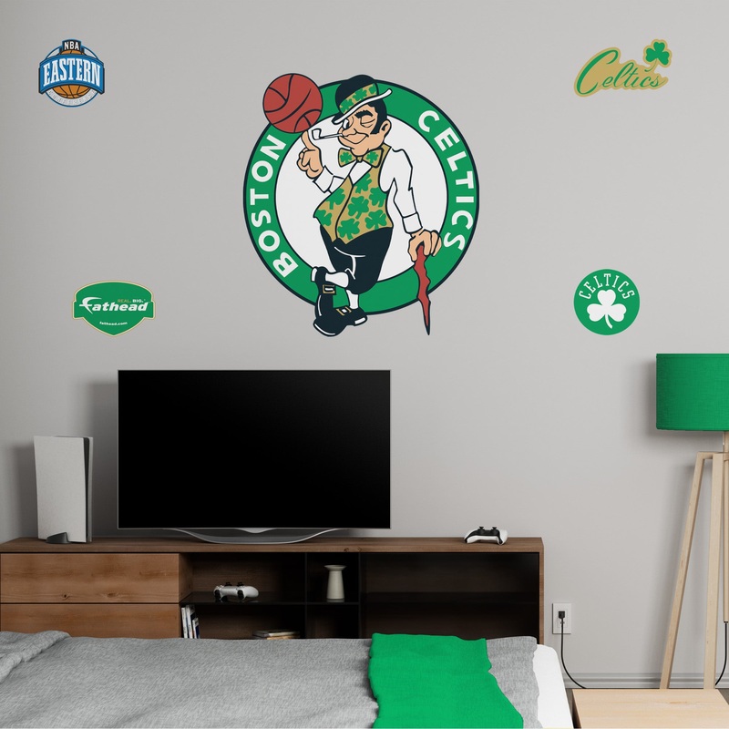 Boston Celtics – RealBig Logo Collection – Official NBA – Reusable Vinyl Wall Decals