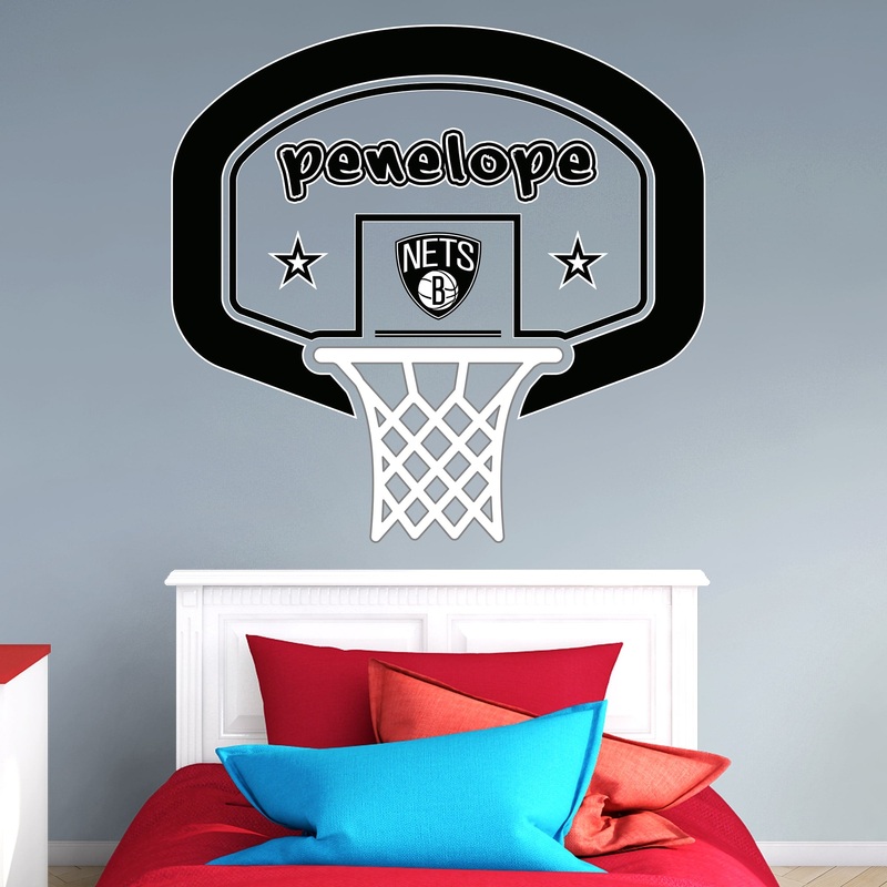 Brooklyn Nets – Graphic – With Personalized Name – Official NBA – Vinyl Transfer Decal